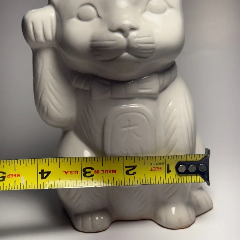 Vintage Benihana Maneki Neko Ceramic Lucky Cat Tiki Cup Planter‎ 6.5